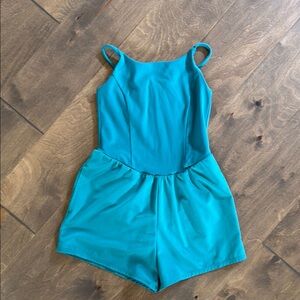 Athletic Romper with Peplum Detail